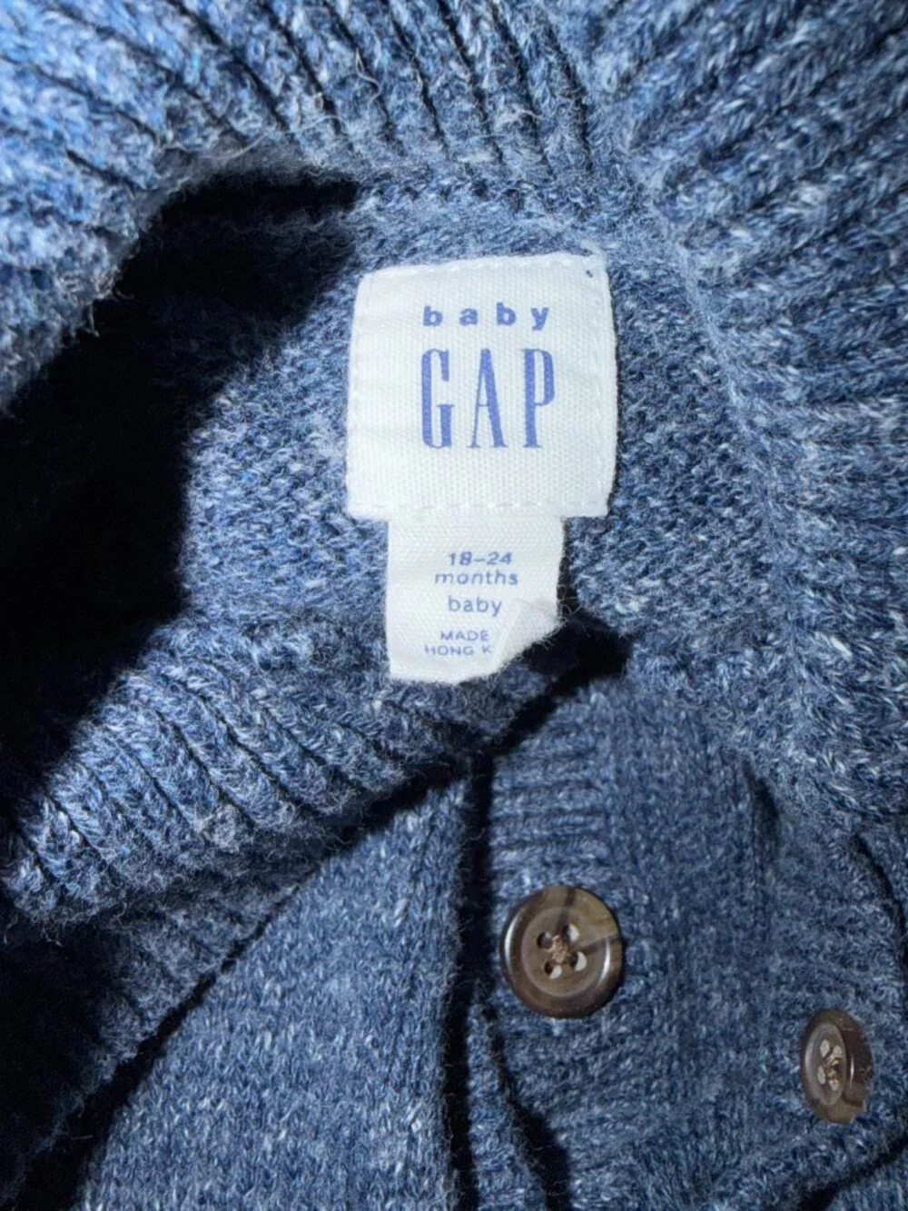 Baby Gap Blue Knit Sweater Jumpsuit - Size 18-24 Mo